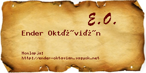 Ender Oktávián névjegykártya